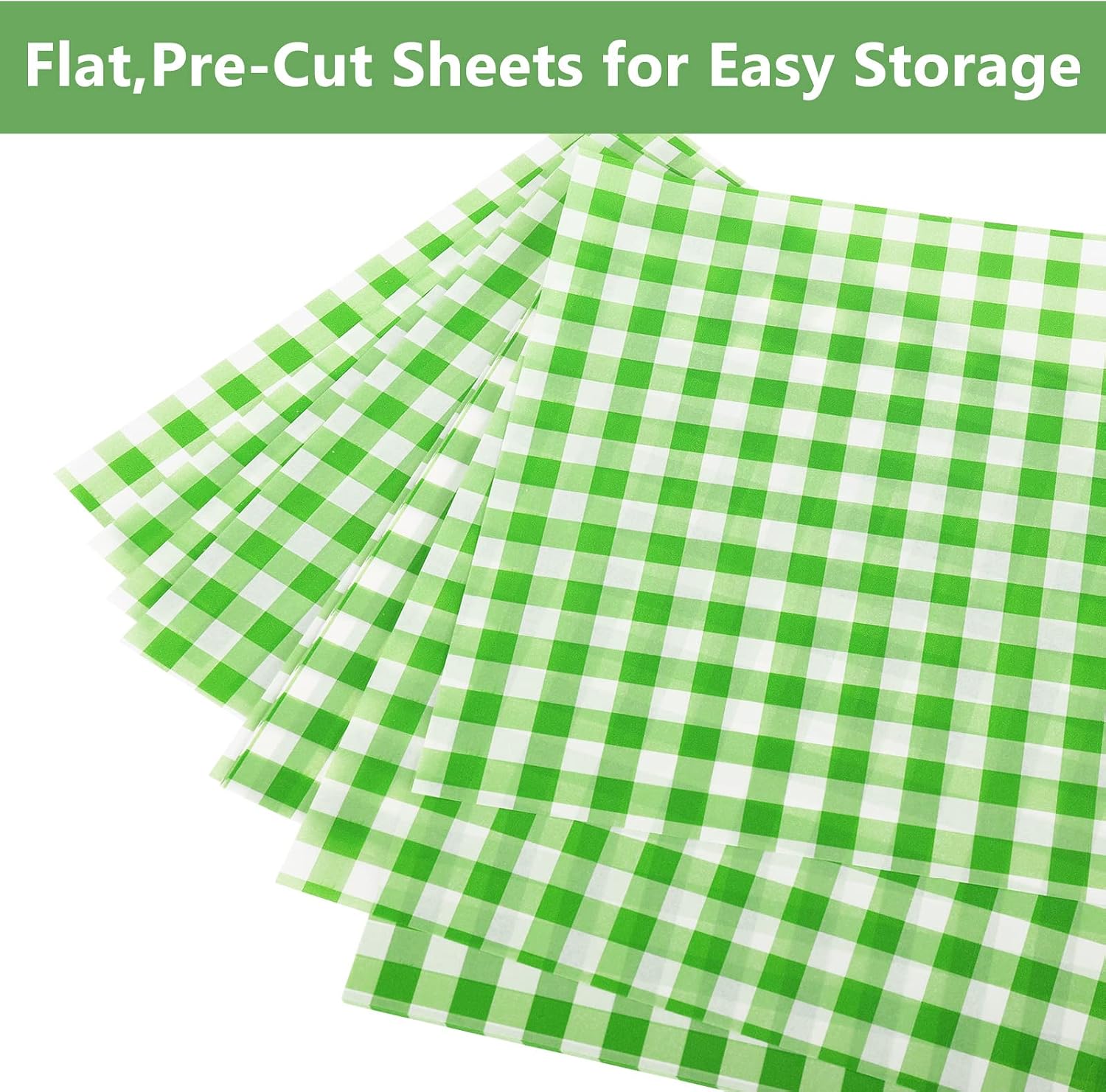 Whaline 240 Sheets Plaids Wax Paper Sheets Spring Easter Sandwich Wrap Paper 12x12 Inch Checkered Deli Wrappers Food Basket Liners for Bread Baking Picnic Party Table Supplies image 4