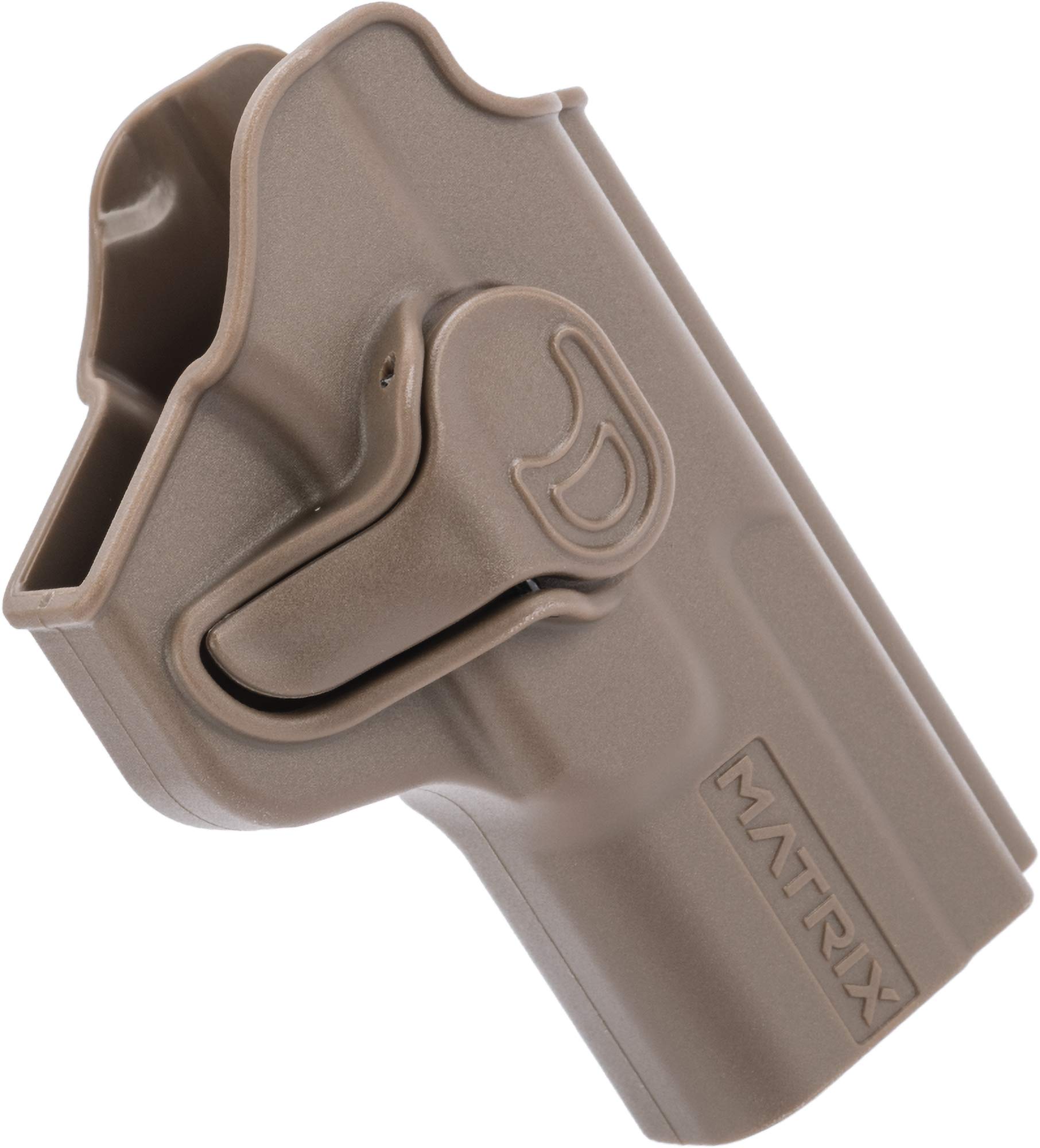 Evike Airsoft - EMG Matrix Hardshell Adjustable Holster for SAI BLU Series Airsoft Pistols (Color: Flat Dark Earth/No Attachment)