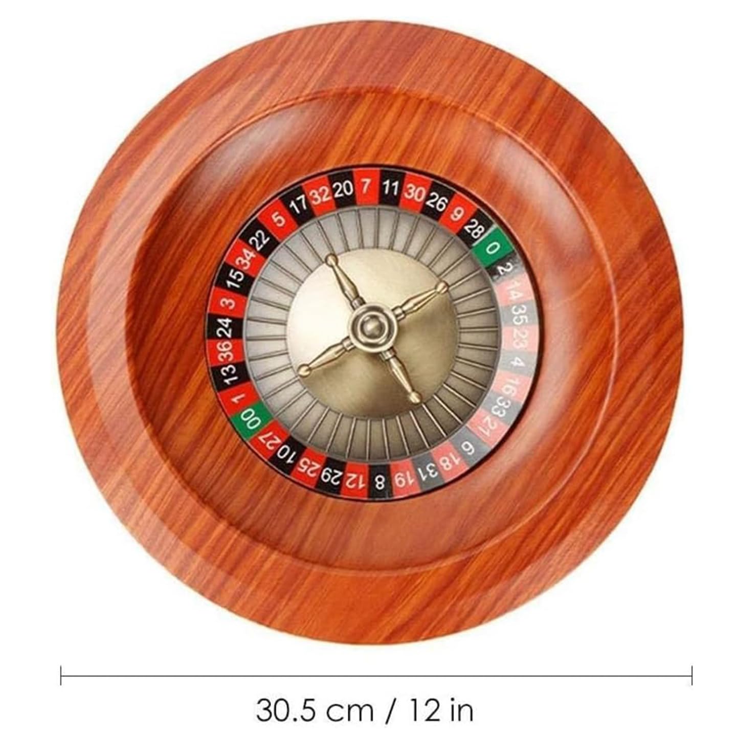 Roulette Wheel Game Set - 12 Zoll Holz Casino Roulette mit digitalem Zifferblatt - Casual Tabletop Spiel für Unterhaltung