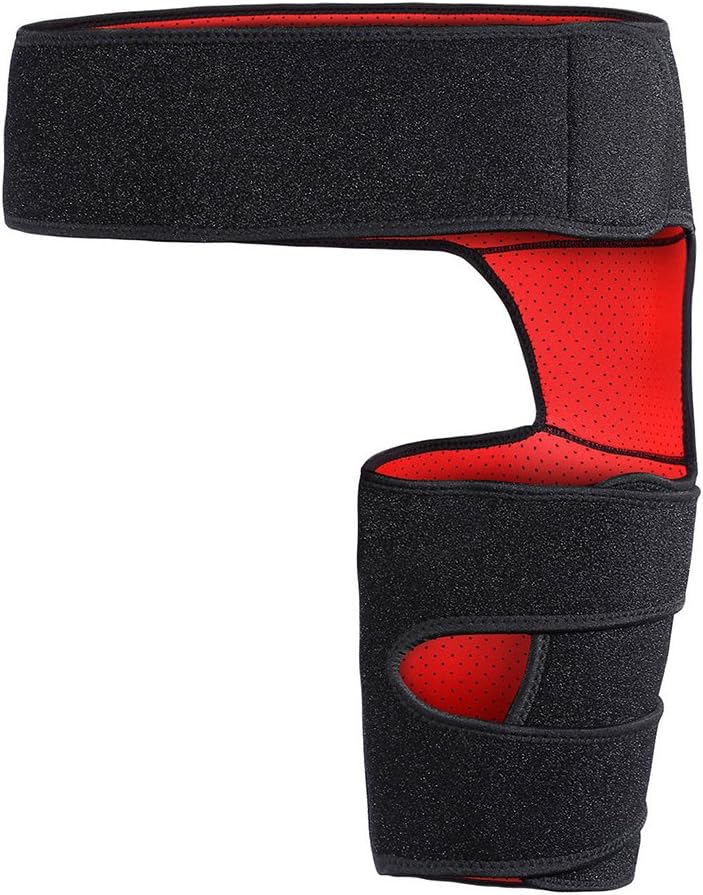 Groin Support,Adjustable Neoprene Groin Strain Pain Wrap Compression Recovery for Groin Hip Thigh Quad Hamstring Joints Sciatica Nerve Pain Relief Strap