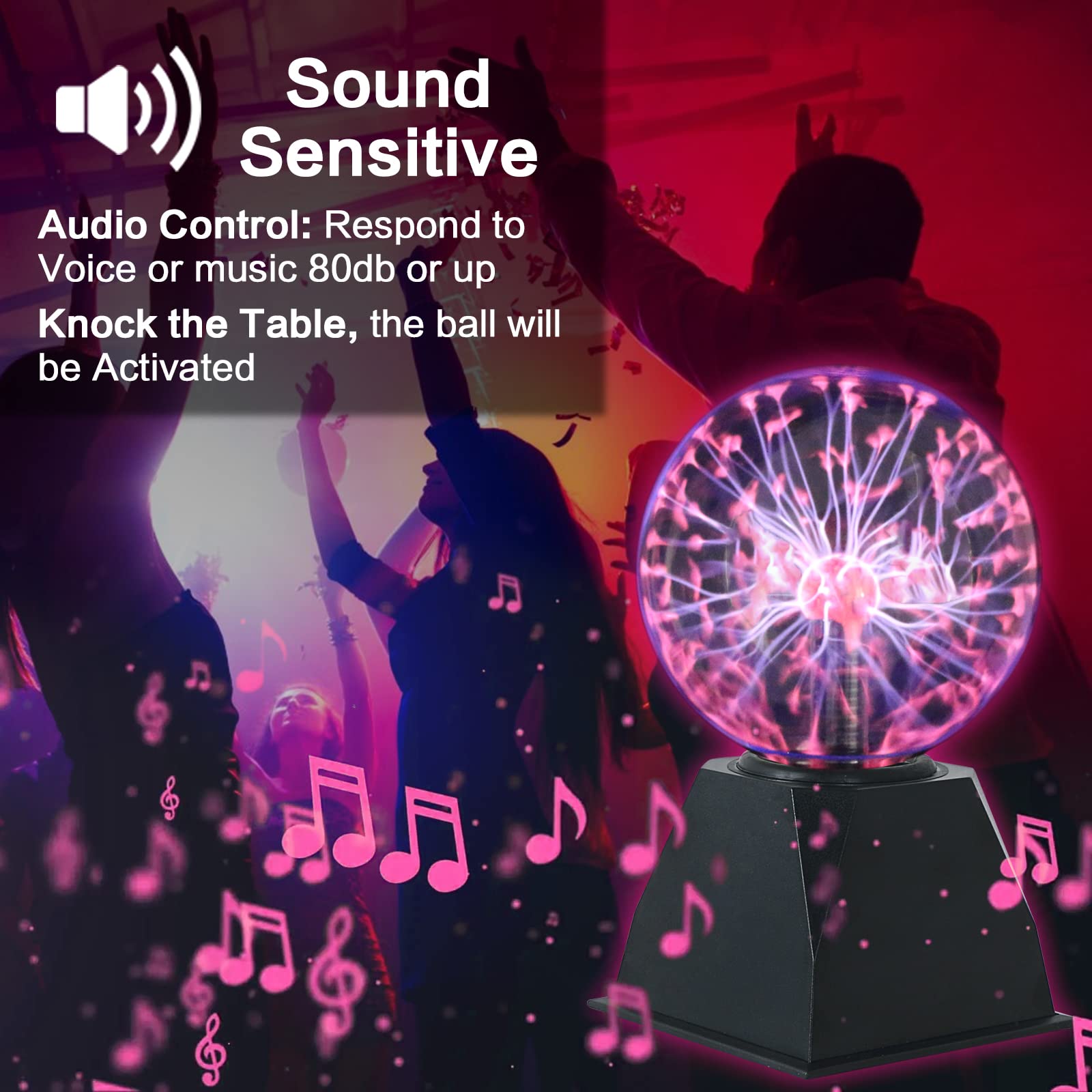 DAXGD 12cm Magic Plasma Ball, Touch and Sound Sensitive