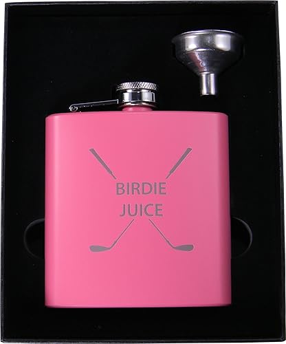 Golf Birdie Juice Flask, Funnel and Gift Box - Great