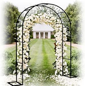 Metalen tuin roos boog pergola met latwerk voor klimplanten decoratieve