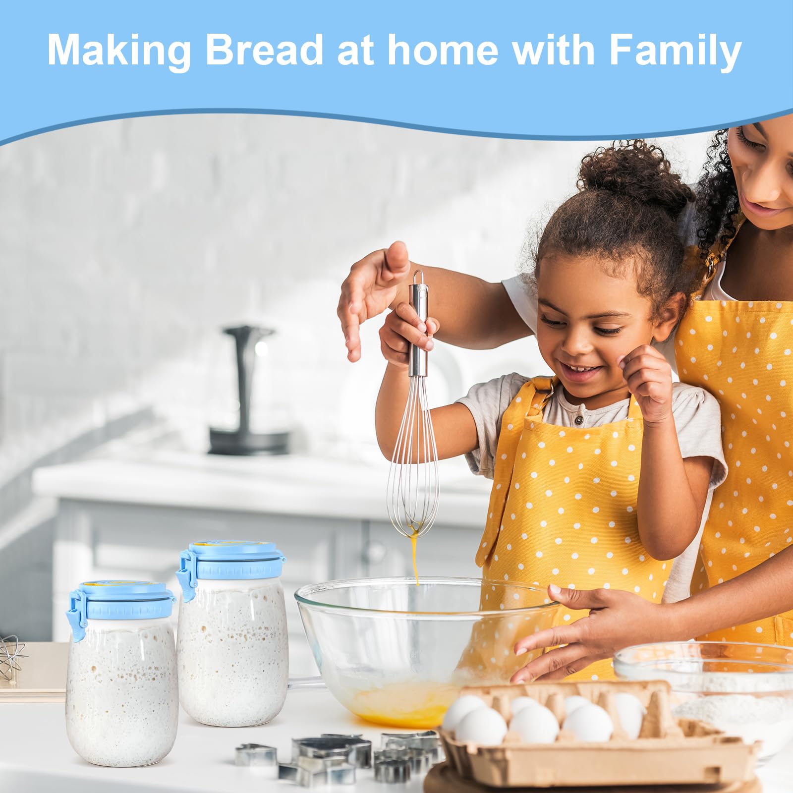 Bocal Verre Valve Lékué Set 2 Bocaux Fermentation Aliments - Verre 700ml Avec Valve Et Accessoires Valve CO2 Fermentation