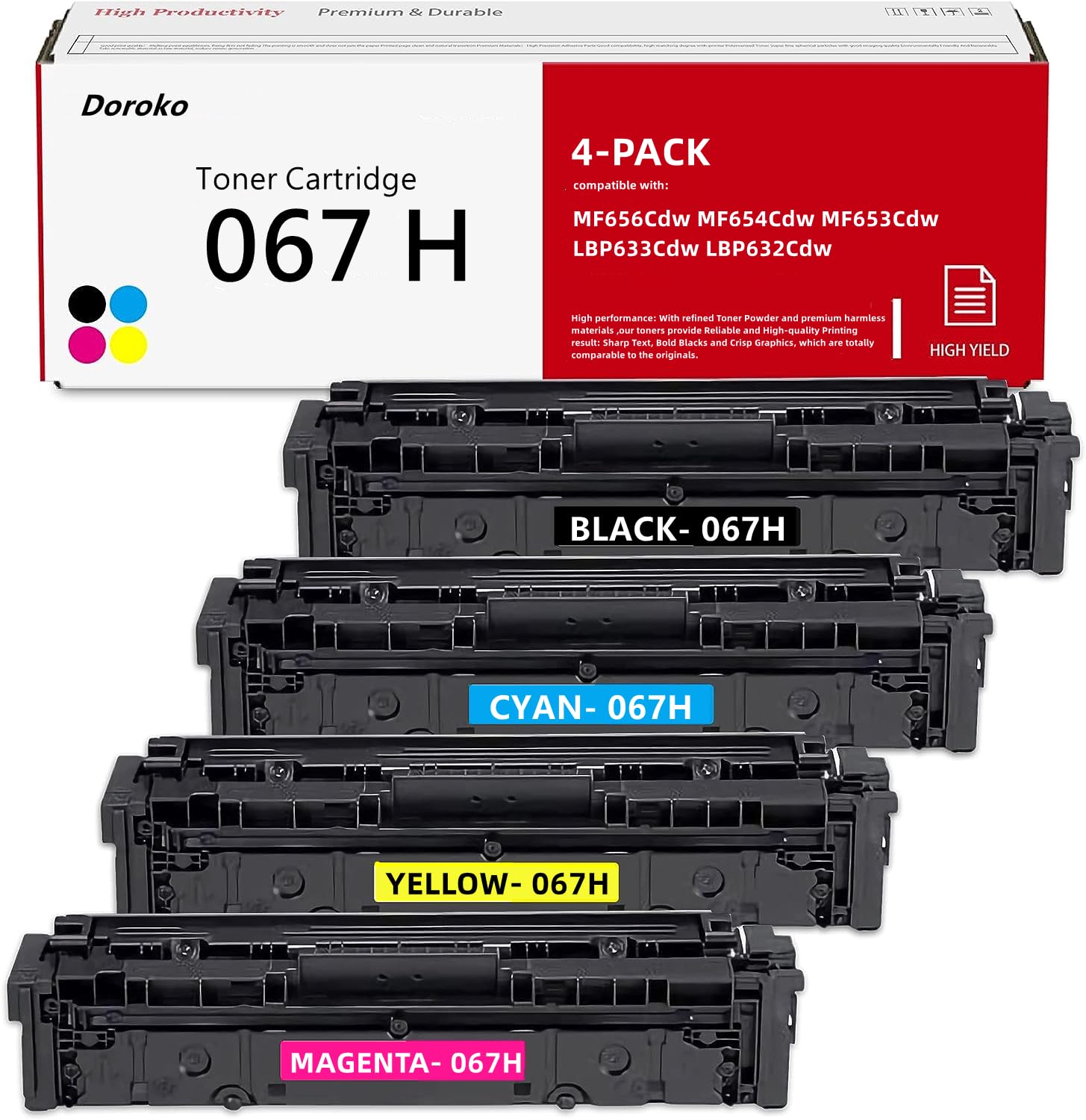 067 Juego De Cartuchos De Tóner 067H MF656Cdw MF654Cdw MF650C