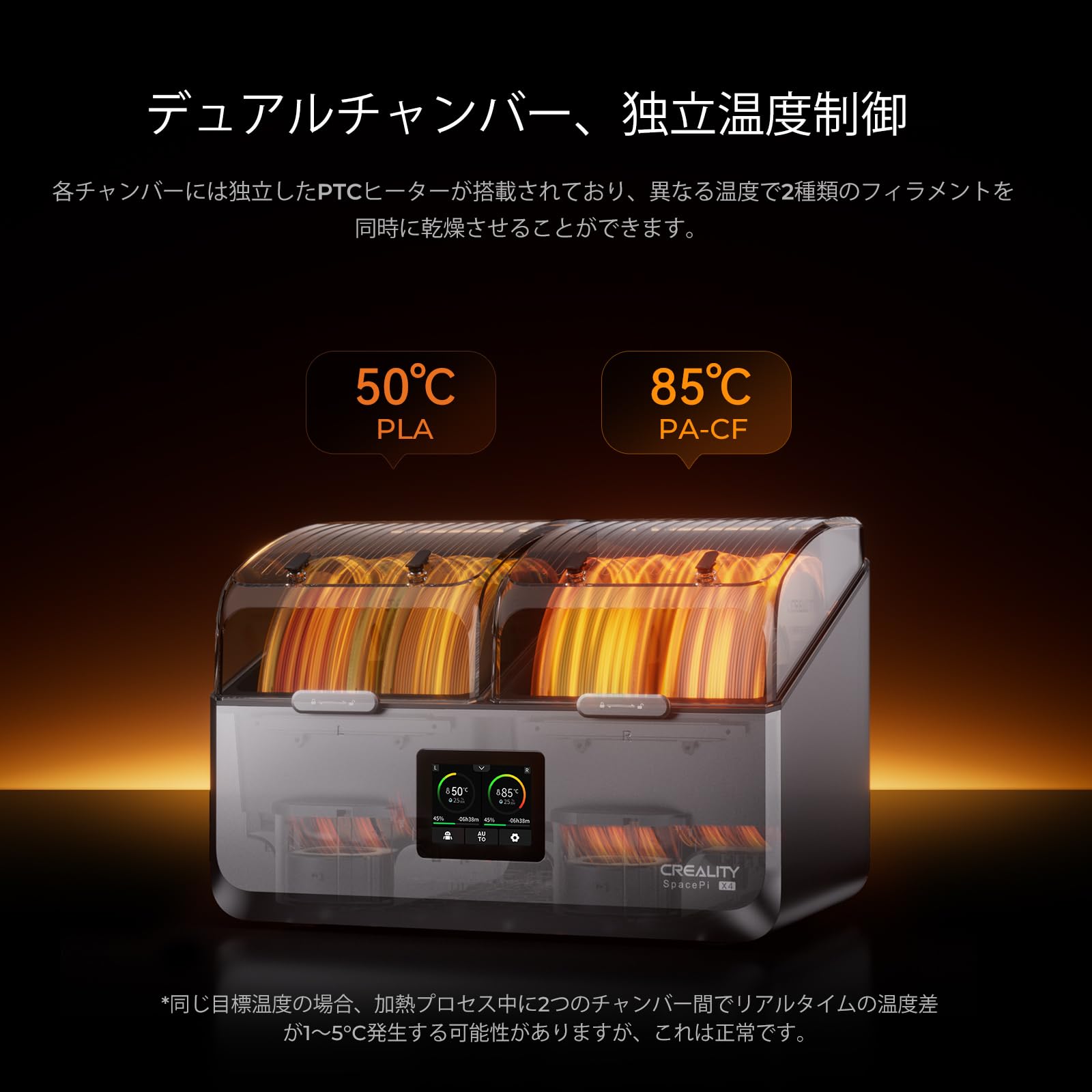 超美品！4巻対応フィラメントドライヤー Creality SpacePi X4 Creality SpacePi X4 – Dry 4 Spools at Once | Creality