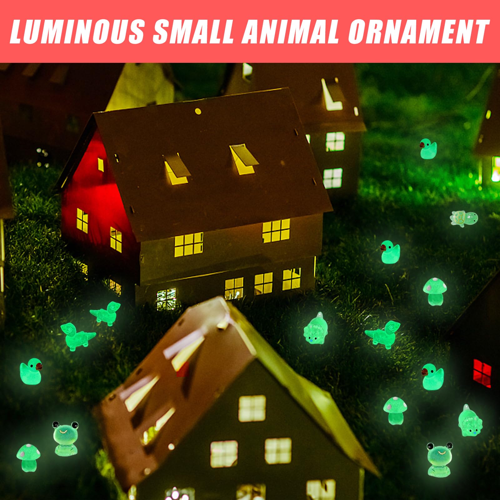 150pcs Mini Resin Animals, 27 Styles Tiny Mixed Luminous Animal, Glow Resin Biomass, Mini Plastics Doll, Luminous Small Animal For Garden Micro Miniature Landscape Aquarium Doll House Decoration - Online Marketplace