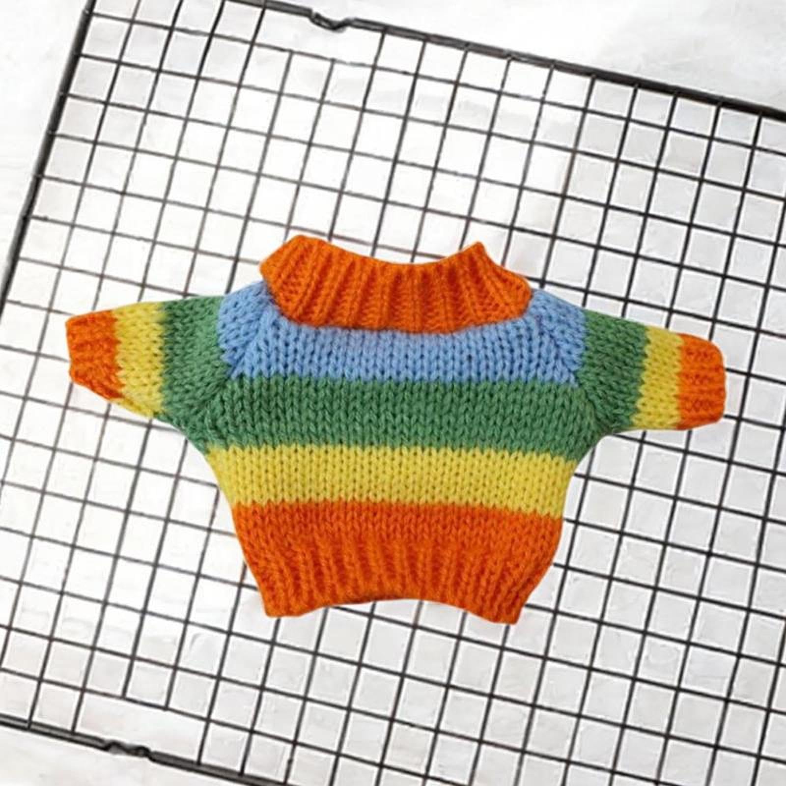 20 cm Puppenoutfit mit Pullover für Kinder Im Alter von 5 10 Jahren, Regenbogenpullover