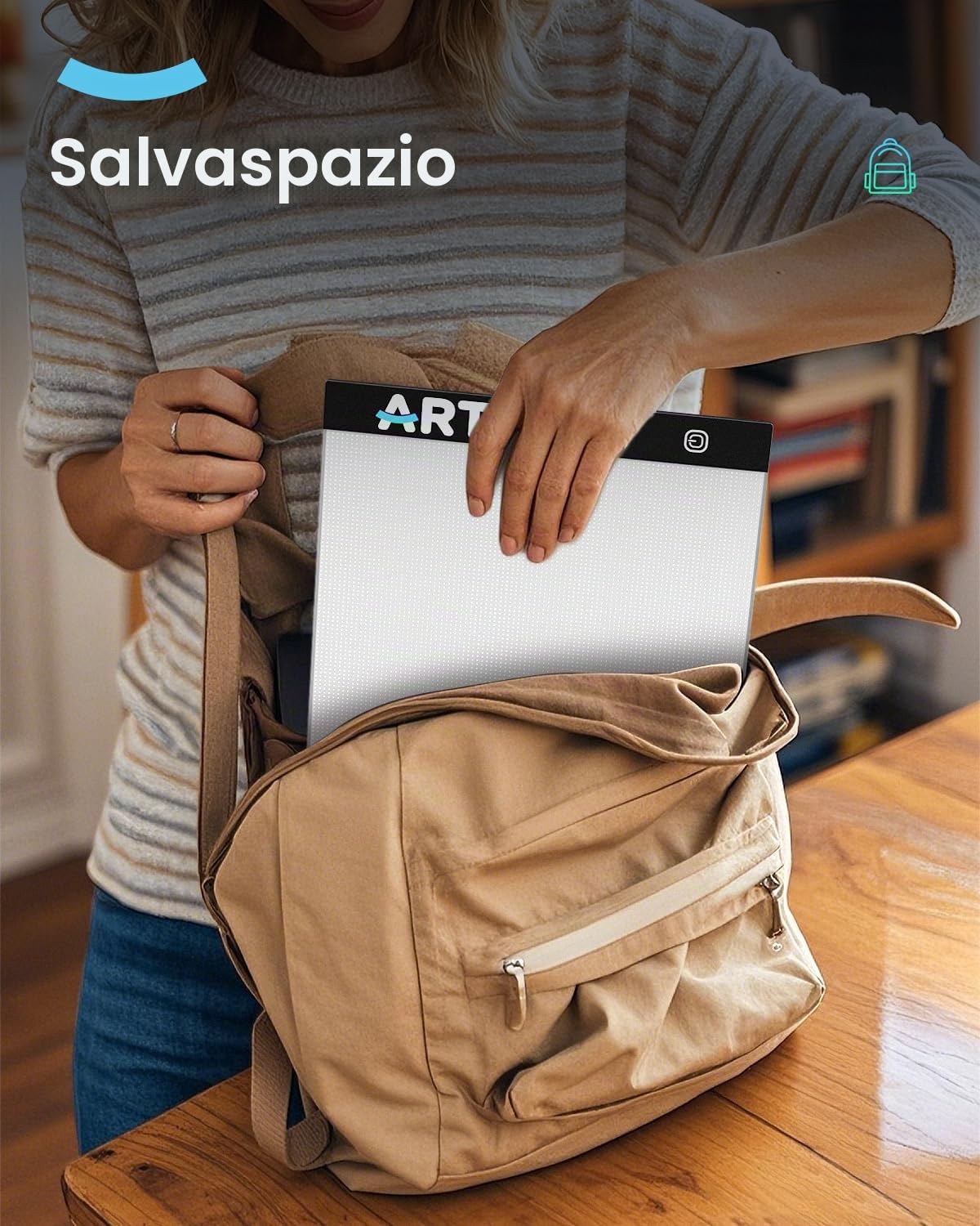 ARTDOT Tavoletta Luminosa A4, Lavagna Luminosa per Diamond Painting Kit Completo con Pittura Diamante Accessori per Diamond Dotz, Disegnare Schizzi