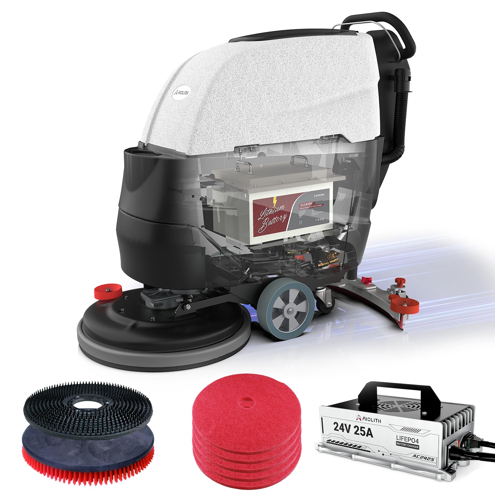 AIOLITH AF2217 Self-Propelled Floor Scrubber Kit, 22