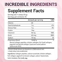 Vista 7 de Dr. Berg Multi Collagen Peptides Powder Types I, II, III, V, X - Unflavored Collagen Powder w/ 14 g of Protein - Grass-Fed, Pasture-Raised &