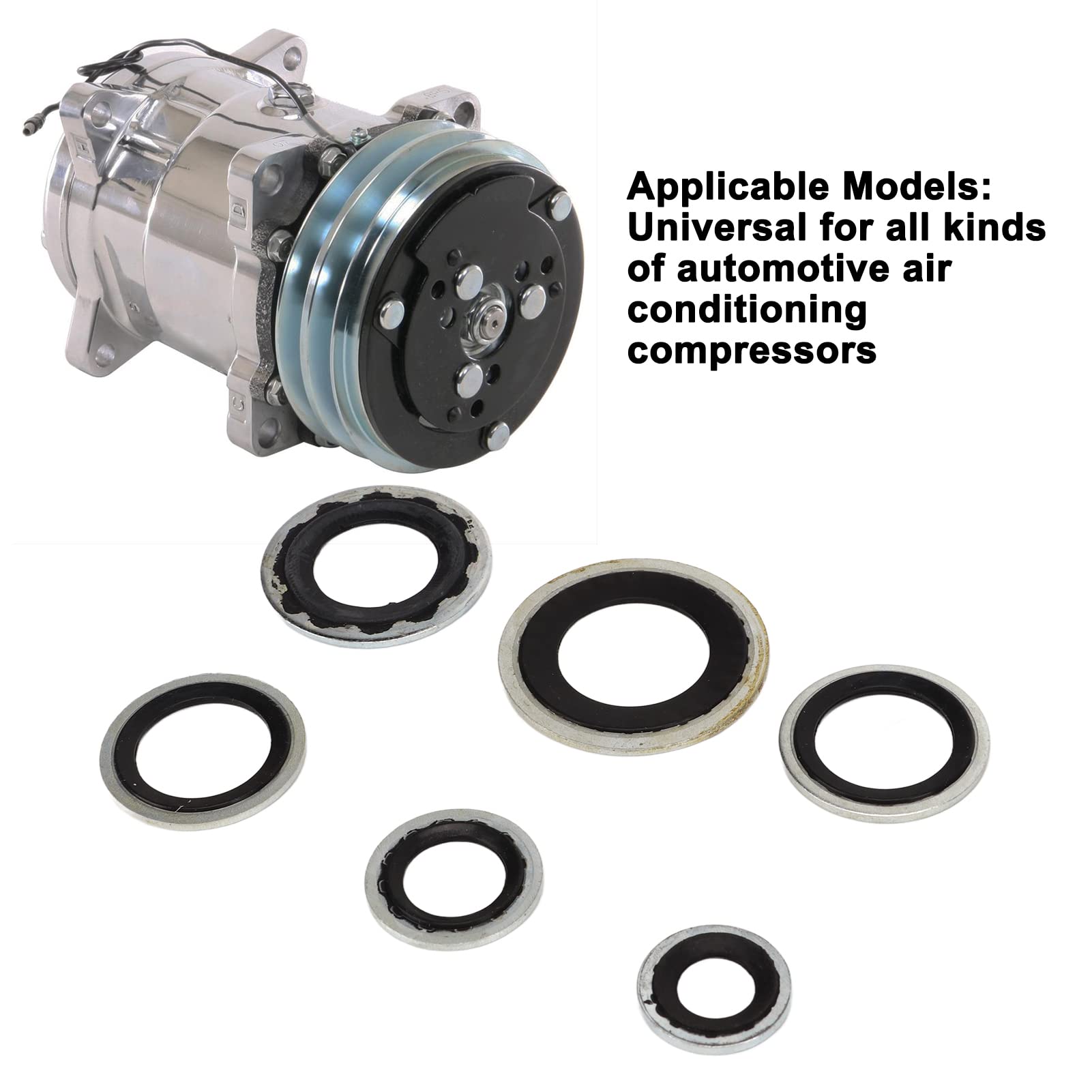 Confezione da 30 Anelli di Tenuta per Climatizzatore, Set di Anelli di Tenuta, Kit di Guarnizioni per Compressore AC con Scatola Trasparente, Leggero Portatile Universale per Auto