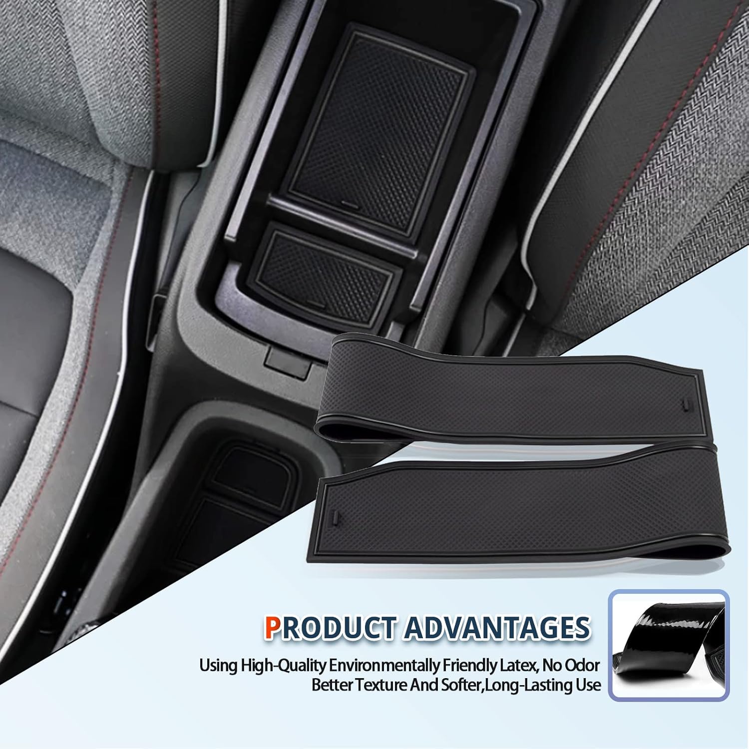 Door Slot Mats for 2021-2026 Chevy Trailblazer Accessories Center Console Liner Rubber Mats Compatible with 2021 2022 2023 2024 2025 2026 Chevy Trailblazer RS/LS/LT/Activ(19PCS/Sets)