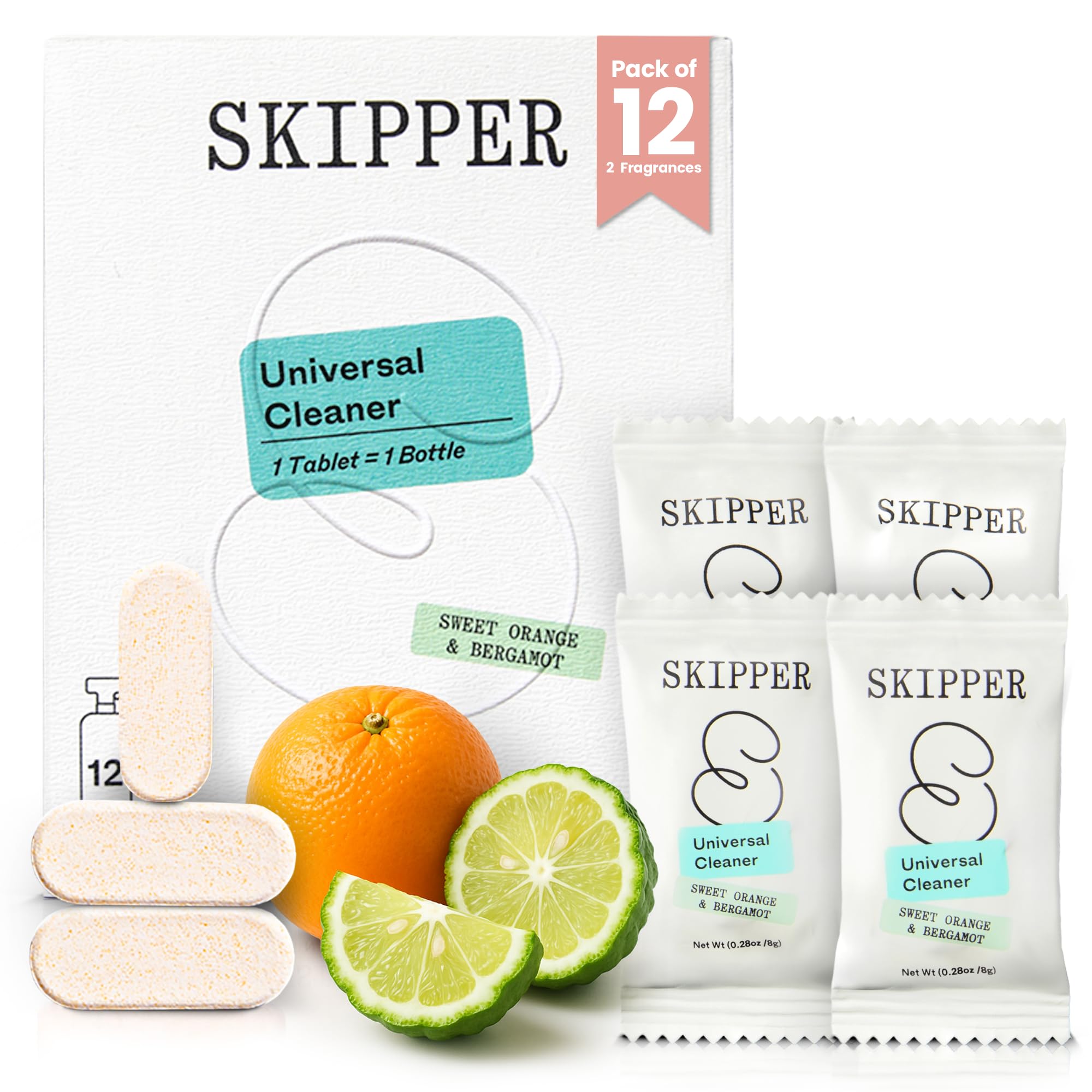 Tirtyl Multi-Surface Cleaner Refills - All Purpose Cleaning Tablet 12 Pack - 192 fl oz total (makes 12x 16 fl oz bottles of spray cleaner) - Home &