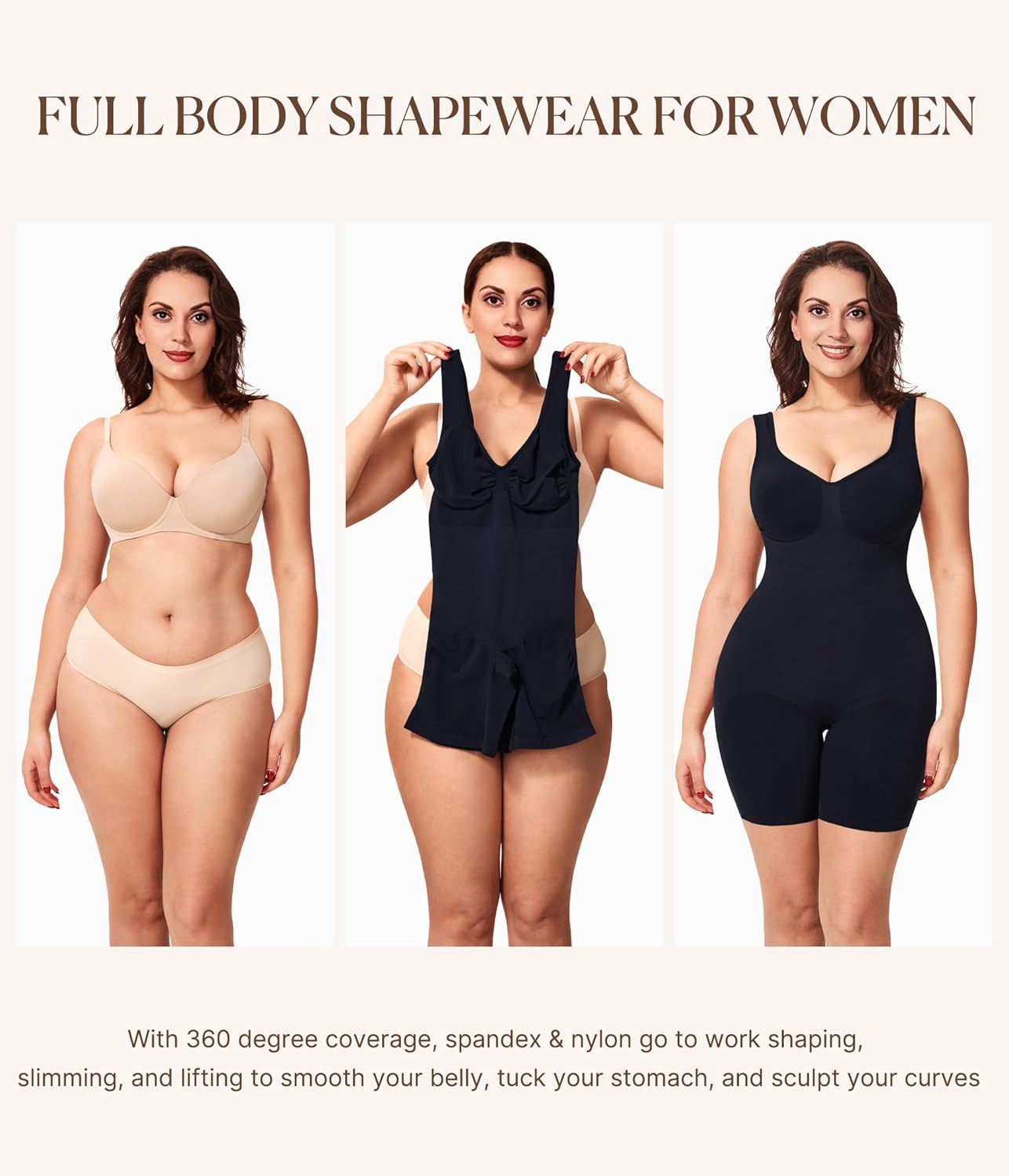 BRABIC Waist Trainer Shapewear Bodysuits for Women Tummy Control Seamless Full Low Back Faja Body Shaper Butt Lifter - Image 5