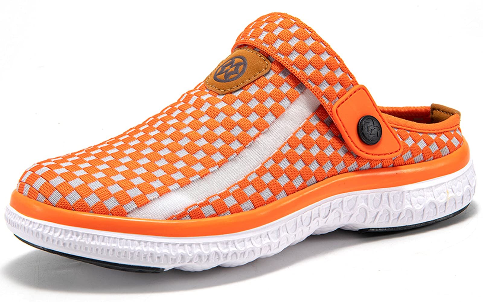 Sisttke Clogs Hausschuhe Herren Damen Pantoletten Gartenschuhe Sommer | Atmungsaktiv, Rutschfest, Bequeme, Leicht, Mesh-Obermaterial, Verstellbarer Fersenriemen
