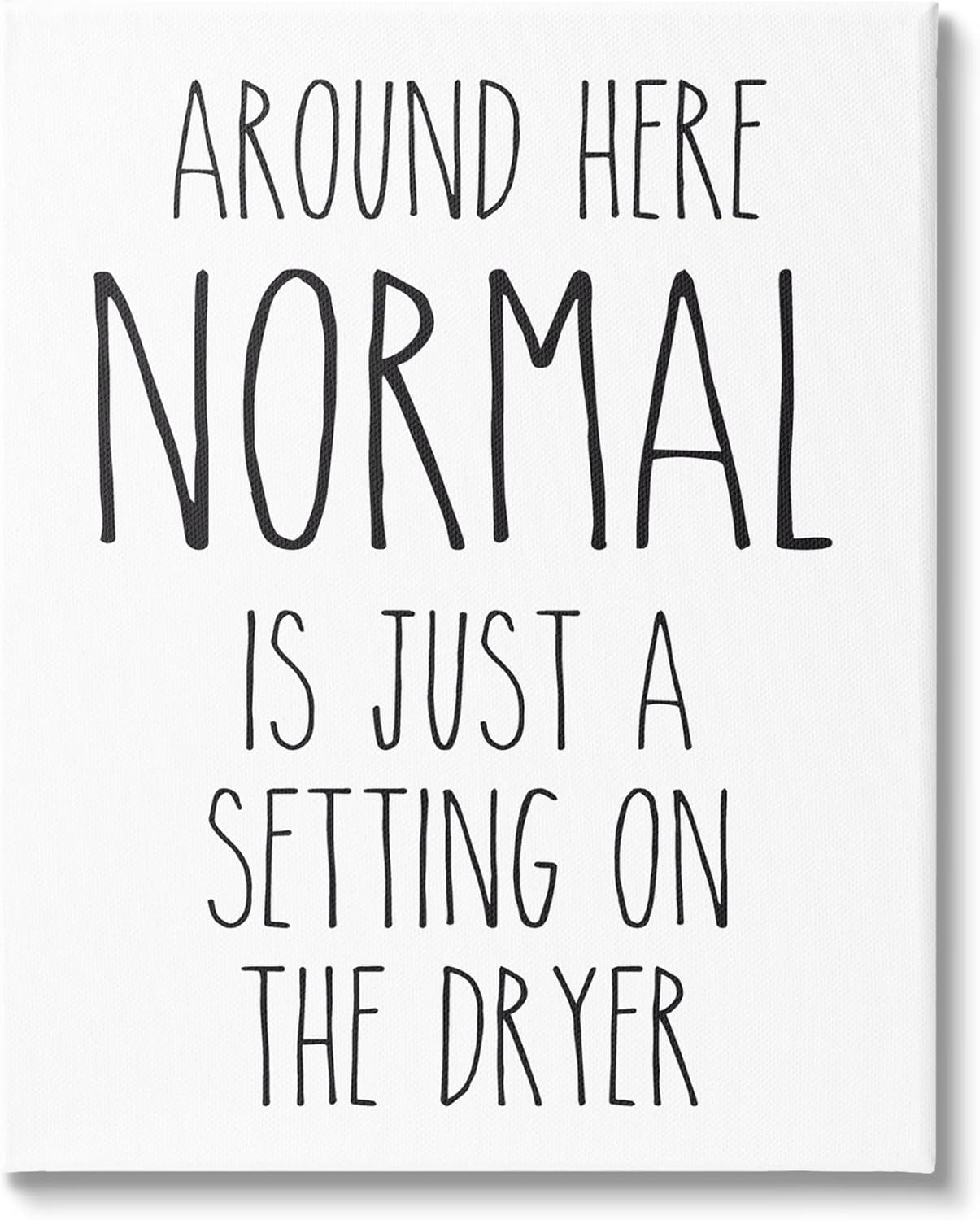 Stupell Industries Normal Dryer Setting Funny Laundry Dryer Lettering, Design by Lettered and Lined