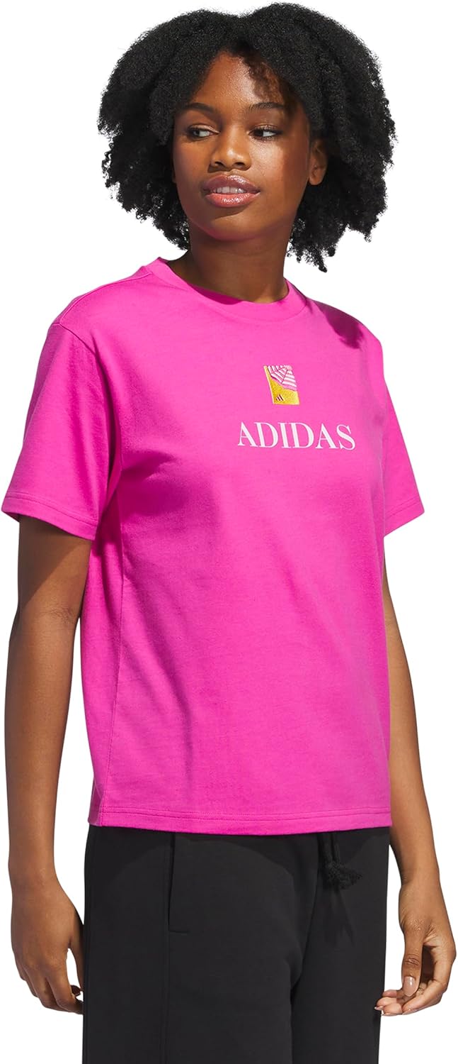 Adidas Womens Jet Set Cabana Graphic T-Shirt - Image 4