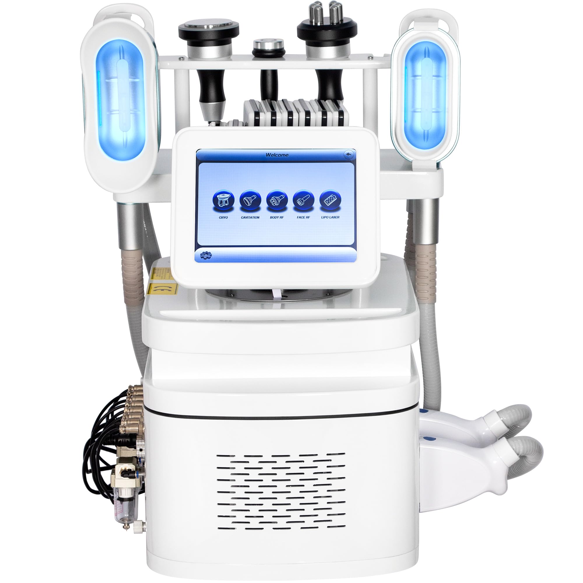 Máquina Cryo 360° para Congelación de Grasa, con Cavitación, RF, Láser Lipo, LED, Vacío, Múltiples Cabezales