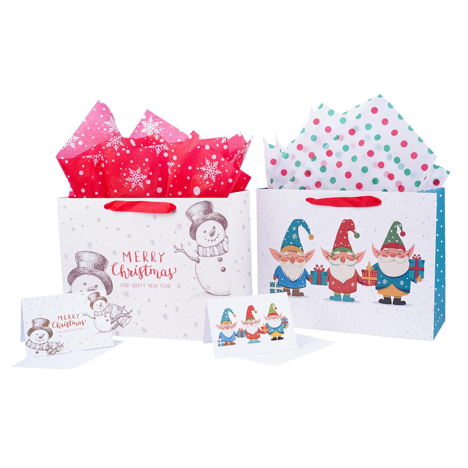 Weihnachts-Geschenktüten Mit Katzenmotiv – Inkl. Geschenkpapier & Grußkarten