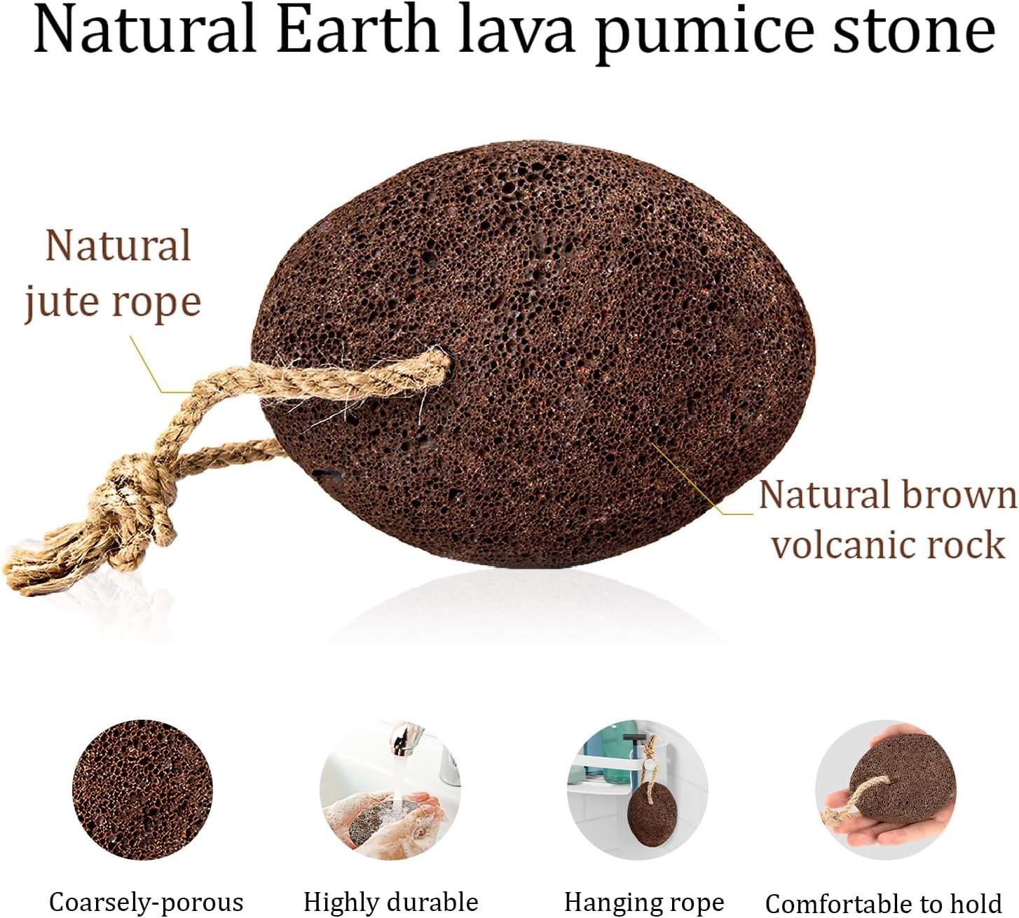 Natural Pumice Stones for Feet – Volcanic Lava Pumice (2-Pack) gallery 2