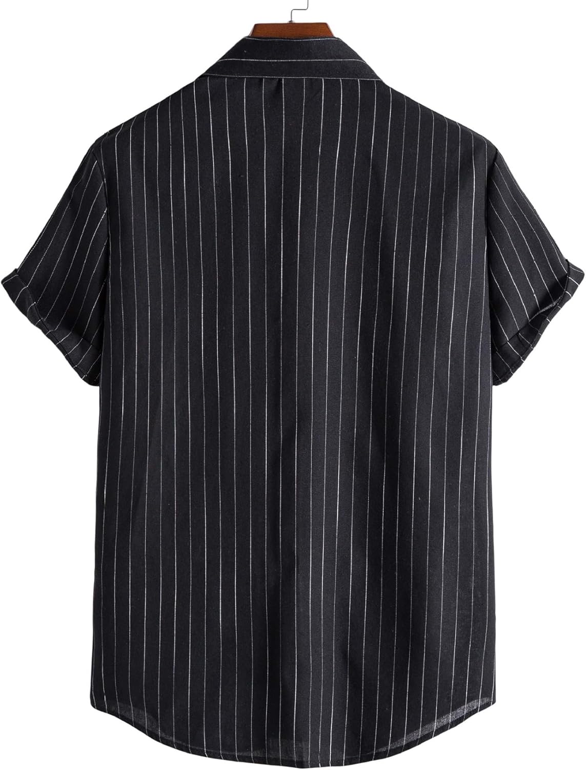 Men's Hawaiian Striped Summer Shirts Button Down Short Sleeve Casual Beach Vacation Shirt - Image 3