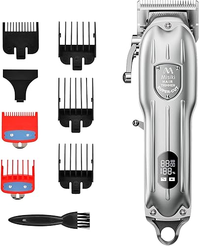 Misiki Cortapelos para hombres cortadora de pelo inalámbrica profesional cortapelos para corte de cabello con pantalla LED recortadora de barba para