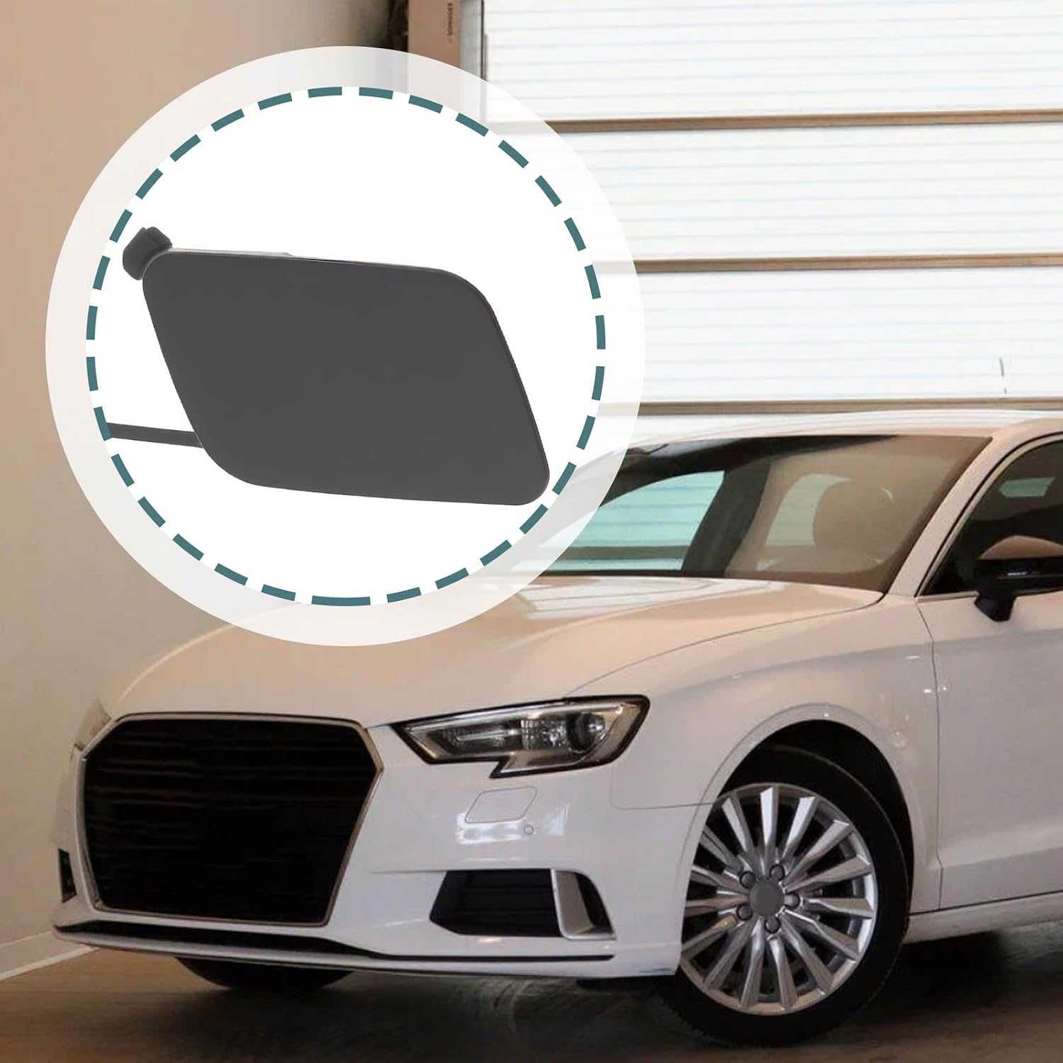 Front Bumper Tow Hook Cover Cap 8V5807241 Compatible with Audi A3 2014-2016