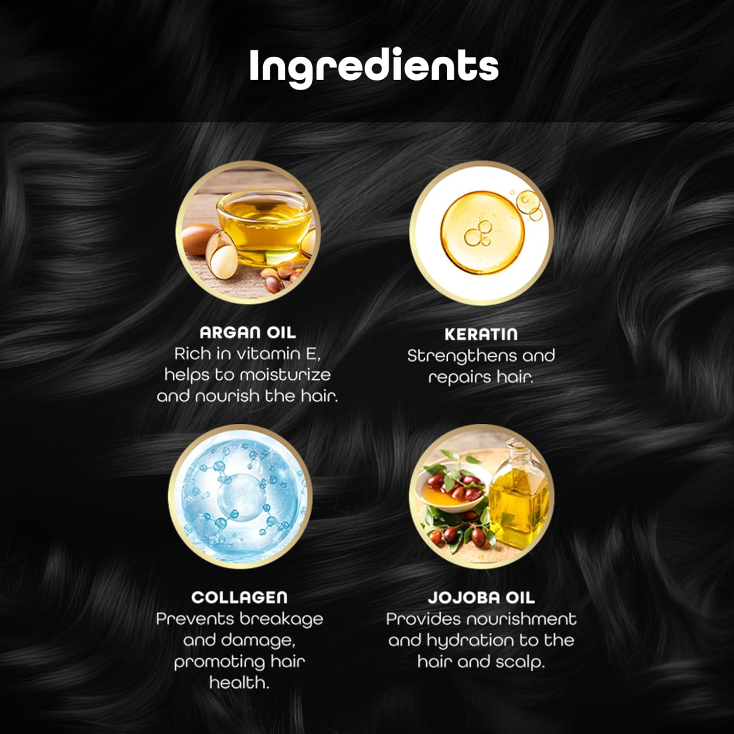 Herbishh Keratin Shampoo and Conditioner Set Anti Frizz (15 fl.oz Each) Sulfate and Paraben Free Shampoo and Conditioner Hydrating & Nourishing Enriched For Colored Treated Dry, Damaged and Dull Hair - Image 4