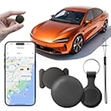 Car GPS Tracker, Compatible with Android Smartphones, Car Tracker No Subscription, with Beep Sound, 360 Days Battery,Compact Car Tracker,Including 3 Types of Accessories