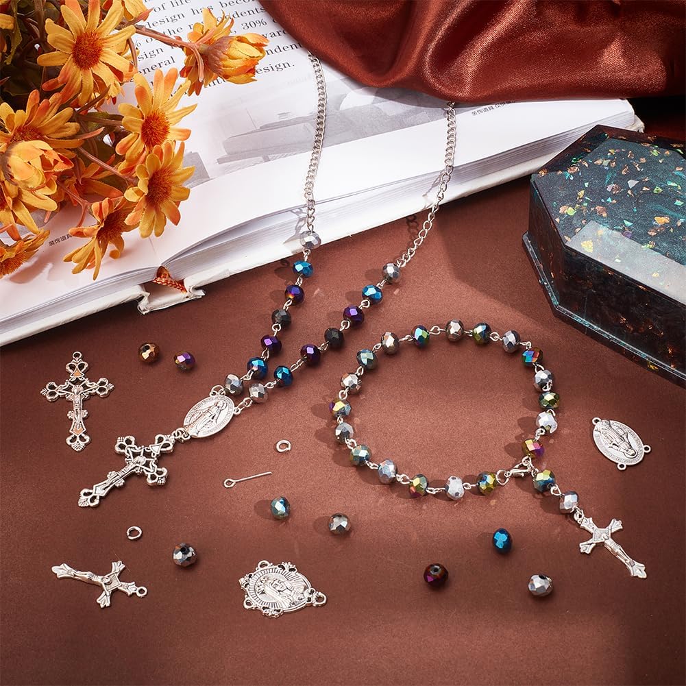 PH PandaHall Rosary Jewelry Making Kit 1064pcs Easter Necklace Making Set Rosary Prayer Making Supplies First Communion Necklace Set Cross Beads Kit for Ramadan Bracelet Necklaces Jewelry Making - Image 5
