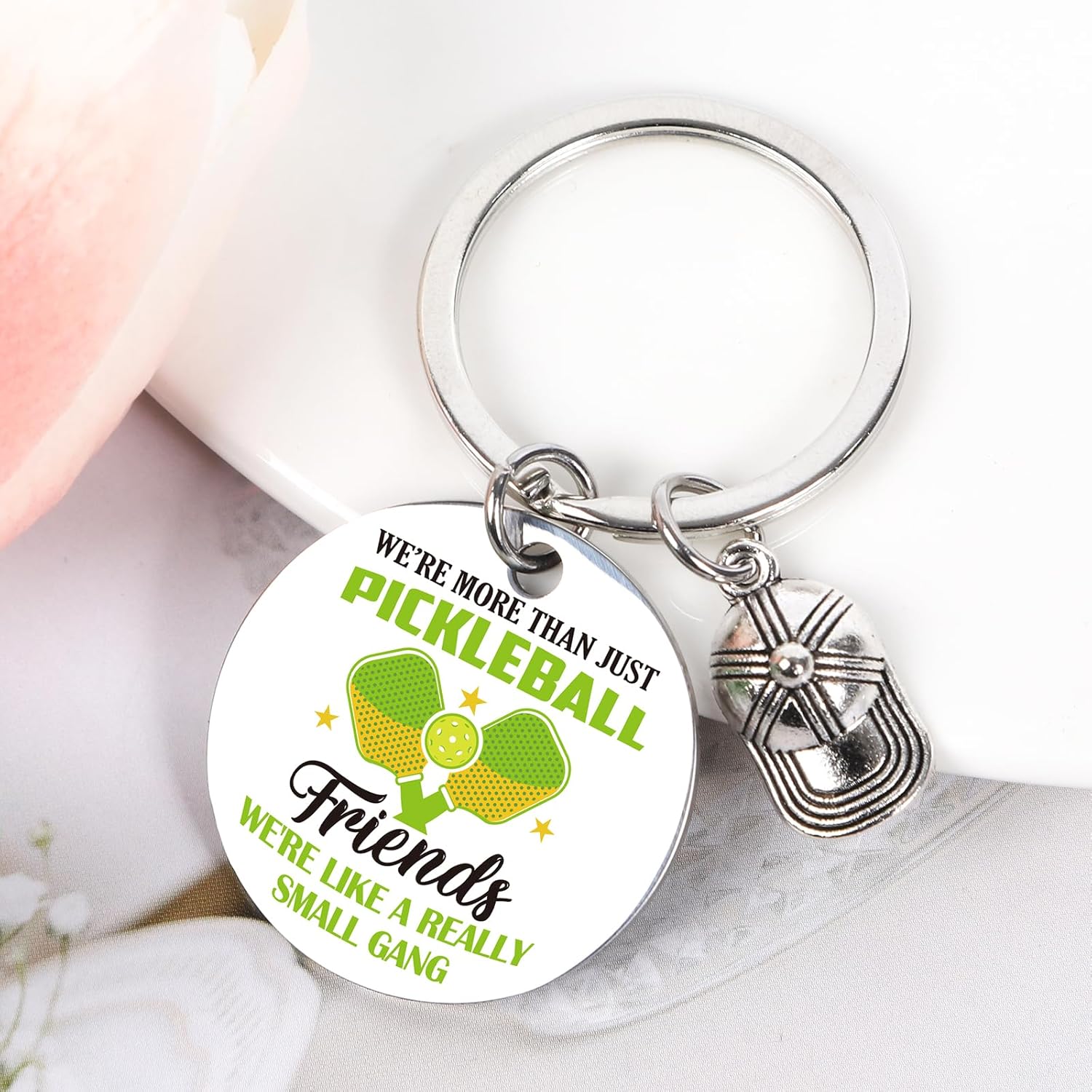 Pickleball Gifts for Women - 3Pcs Pickleball Gifts Basket Set, Pickle Ball Makeup Bag, Keychain, Bracelet, PB Accessories Christmas Mother's Day Gift for Pickle Ball Lovers Mom Sister Besties - Image 4