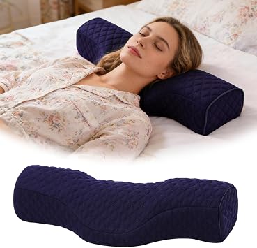 Cervical Neck Pillow for Pain Relief - Ergonomic Cooling Neck Support Pillow for Sleeping, Contour Memory Foam Pillows Side Sleeper Pillow for Neck Support, Bed Pillow for Side Back Sleepers Purple