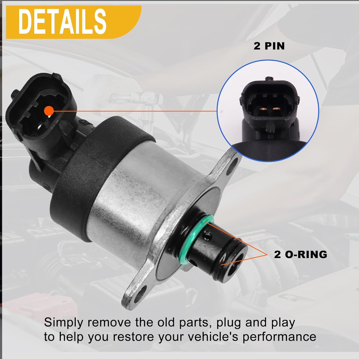 0928400673 Diesel Fuel Injection Pressure Regulator Metering Unit Compatible with Chevy 2006-2010 6.6L GM GMC Express Silverado Savana Sierra Duramax LBZ-LMM Diesel Fuel Control Actuator FCA