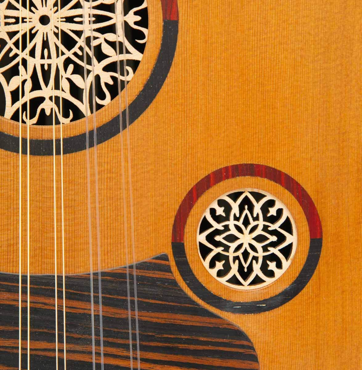 Arabischer Profi-Oud aus seltenem Violettheart – Zedernspitze, Griffbrett aus Ebenholz und Kurschner-Saiten