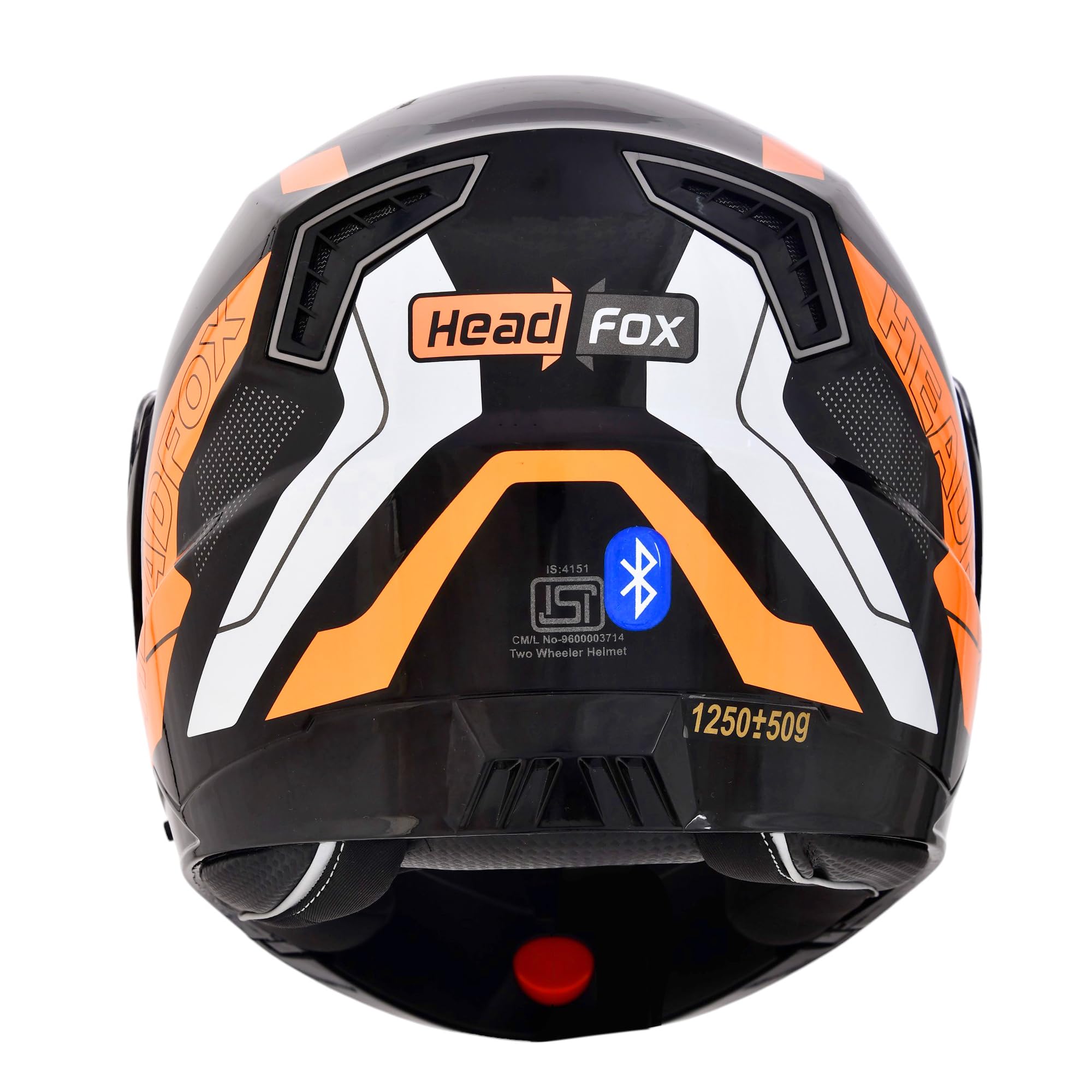 Headfox N2 Road Motorcycle Bluetooth Flip-up ISI Certified Helmet for Men, Connects Two Mobiles at Same Time with Music, Navigation & Waterproof, Compatible with iOS and Android