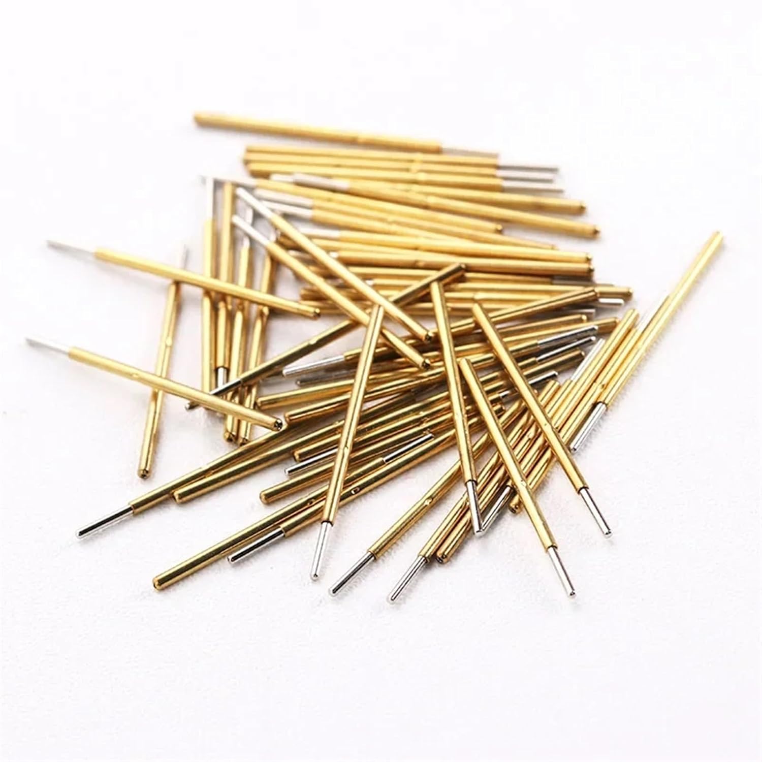 100PCS/Pack P50-J Straight Upper Round Head Test Probe Diameter 0.68mm Length 16.35mm for PCB Pogo Pin