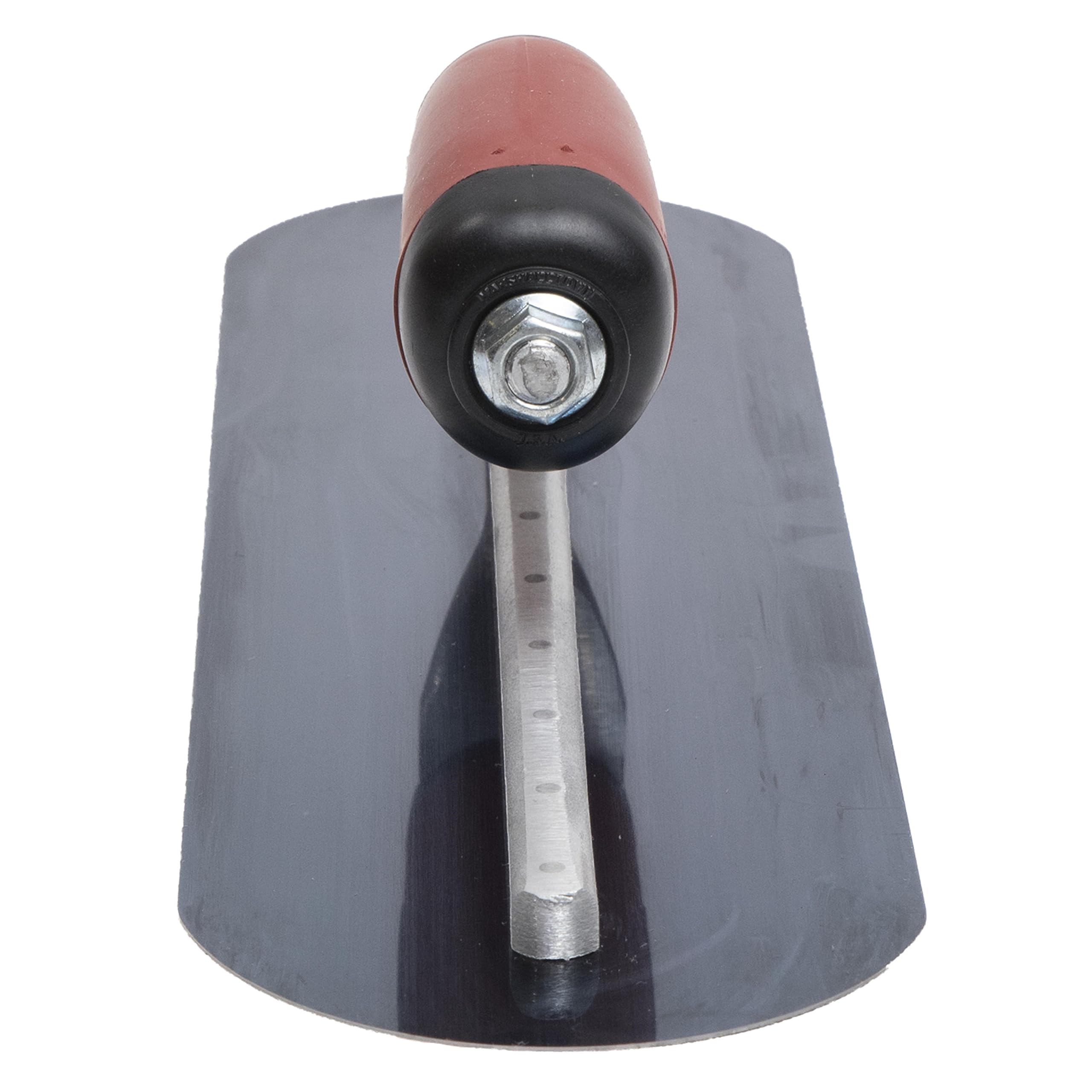 Truelle de lissage Marshalltown, entièrement arrondie avec manche Durasoft courbé, en acier bleu, outils pour plâtriers, dimensions : 406x102 mm