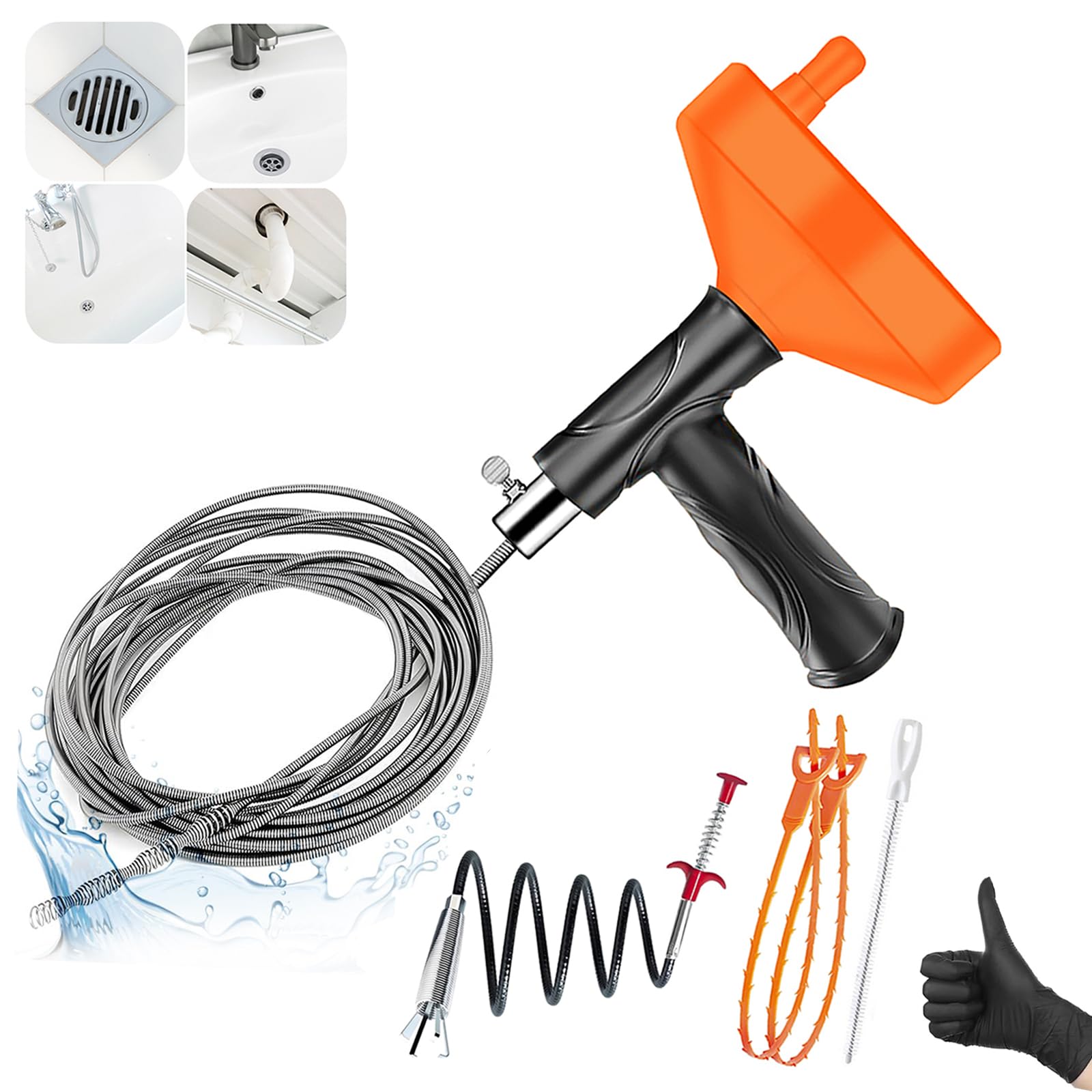 Amazon｜パイプクリーナー ワイヤー 10mセット 排水管 排水溝 掃除