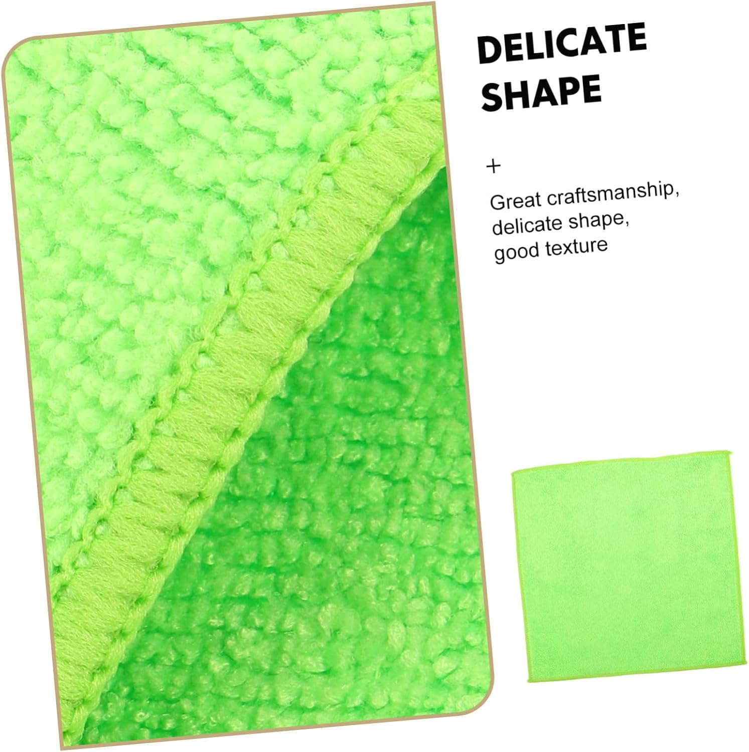 10pcs Green 30x30cm Car Wash Cloths Microfiber Automotive Detailing Towels Reusable for Interior and Exterior Cleaning, Polishing Windows, Wheels, and Dashboard