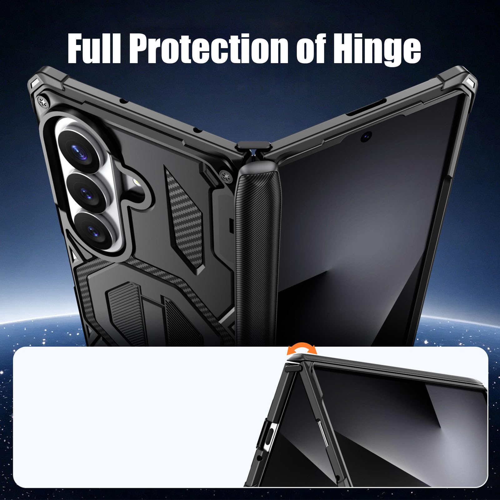 Magnetyczne etui do Samsung Galaxy Z Fold 8 Ultra, ochrona wojskowa