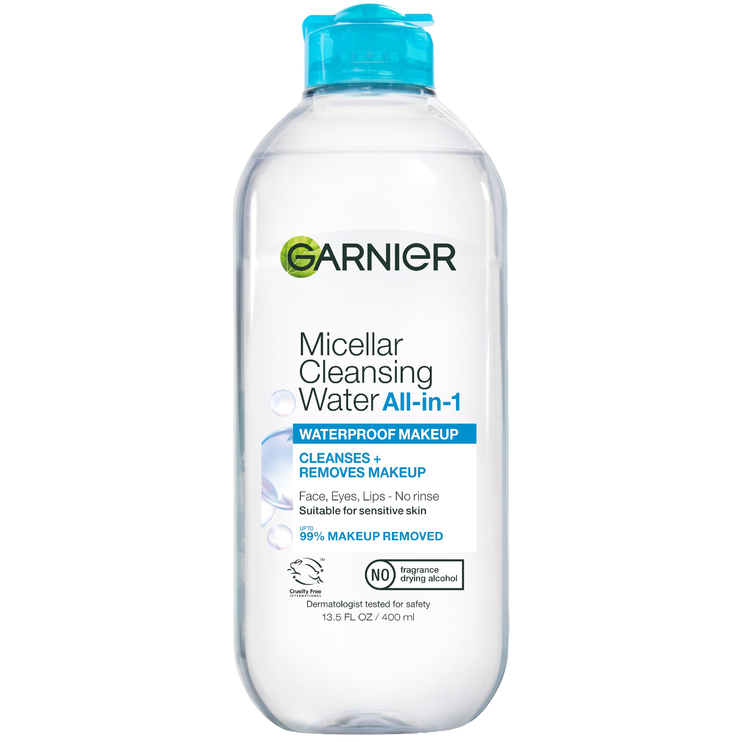 Garnier SkinActive Micellar Water For Waterproof Makeup, Facial Cleanser & Makeup Remover, 13.5 Fl Oz (400mL), 1 Count (Packaging May Vary) 13.5 Fl Oz (Pack of 1)