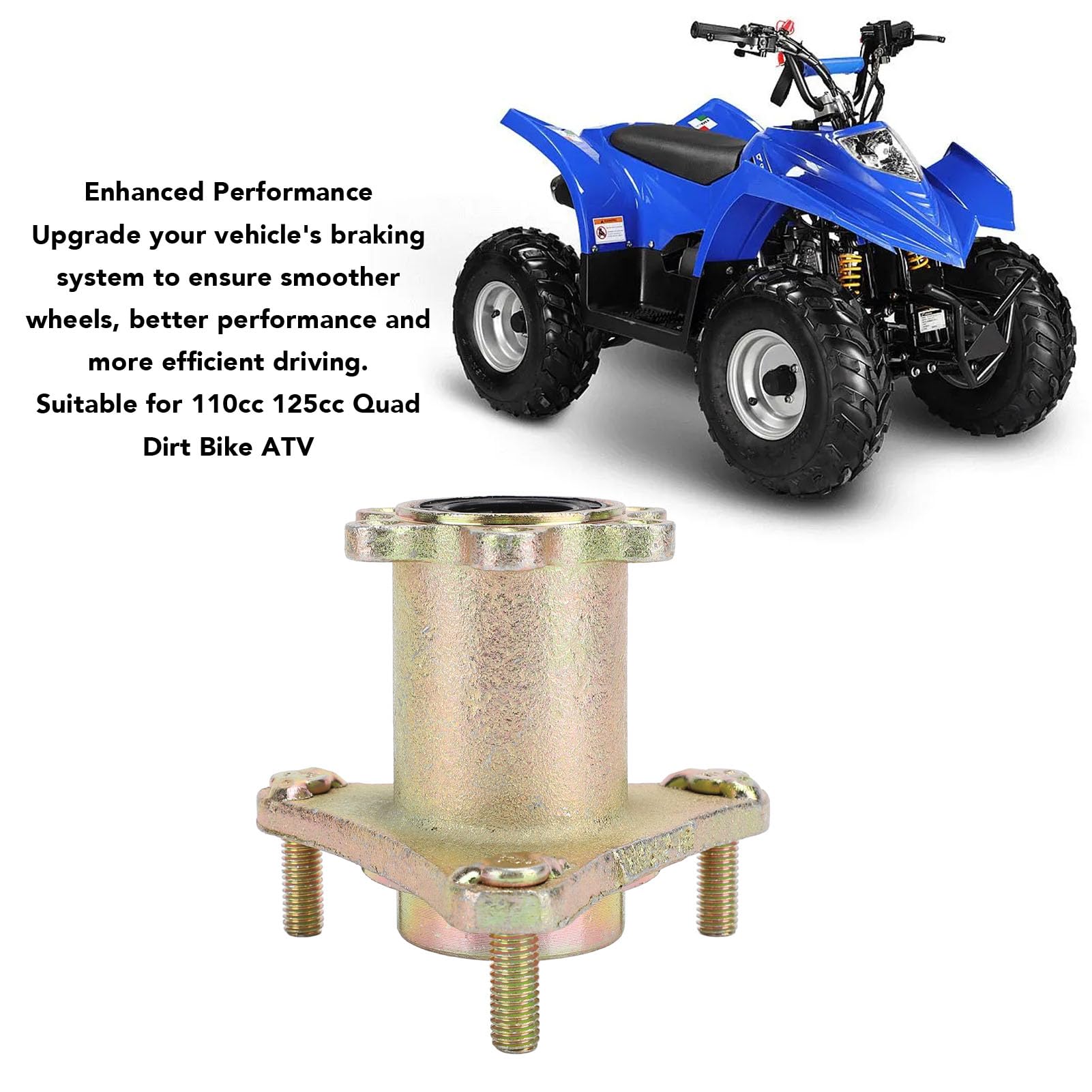 17mm Vordere Scheibenbremsenradnabenfelge 3-Bolzen Stahllegierung für Quad Dirt Bike ATV