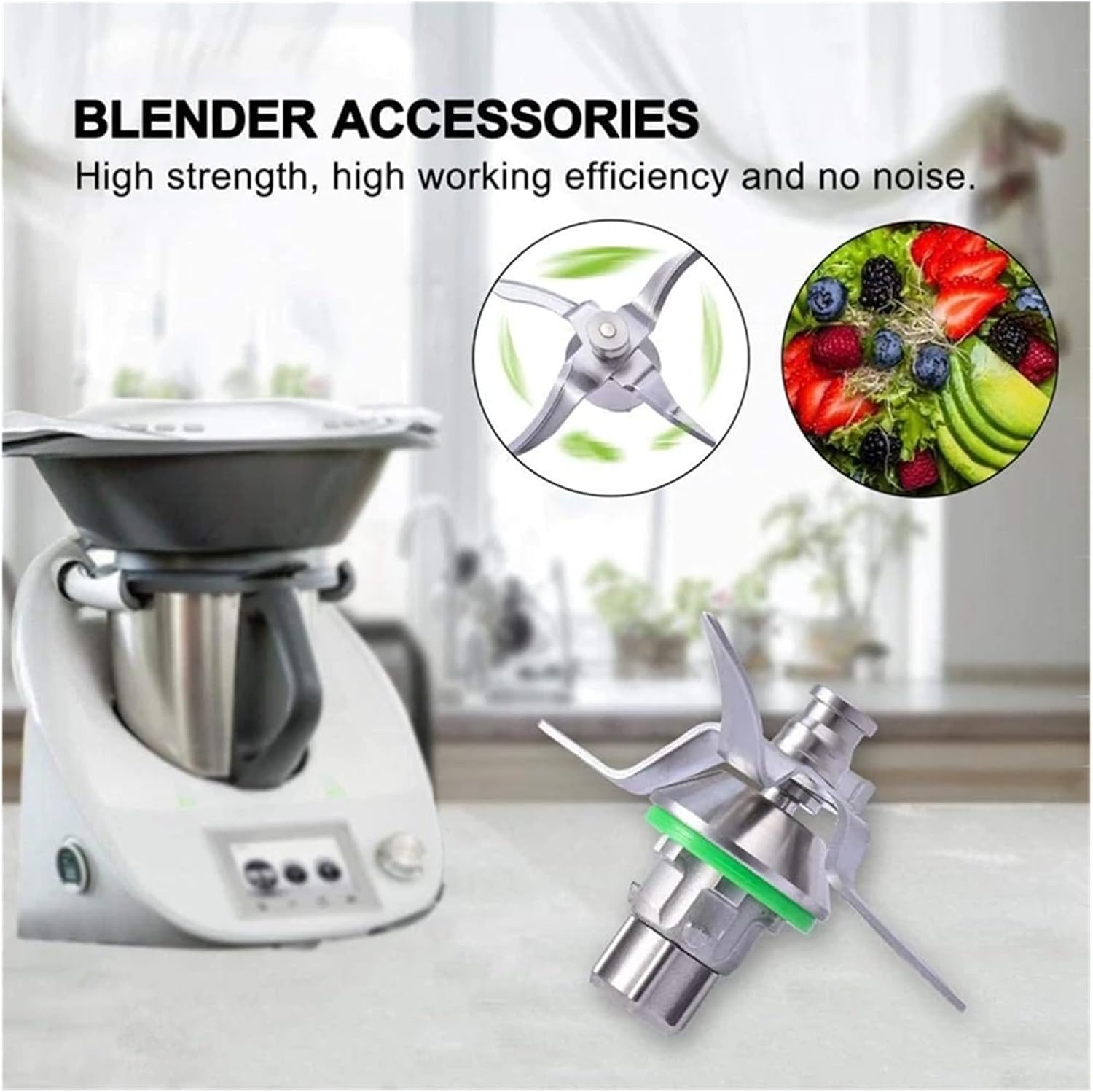 Knife Mixer Blade Stainless Steel Compatible With TM5 Vorwerk Thermomix Kitchen Machine Alternative Sharp Replacement Blender