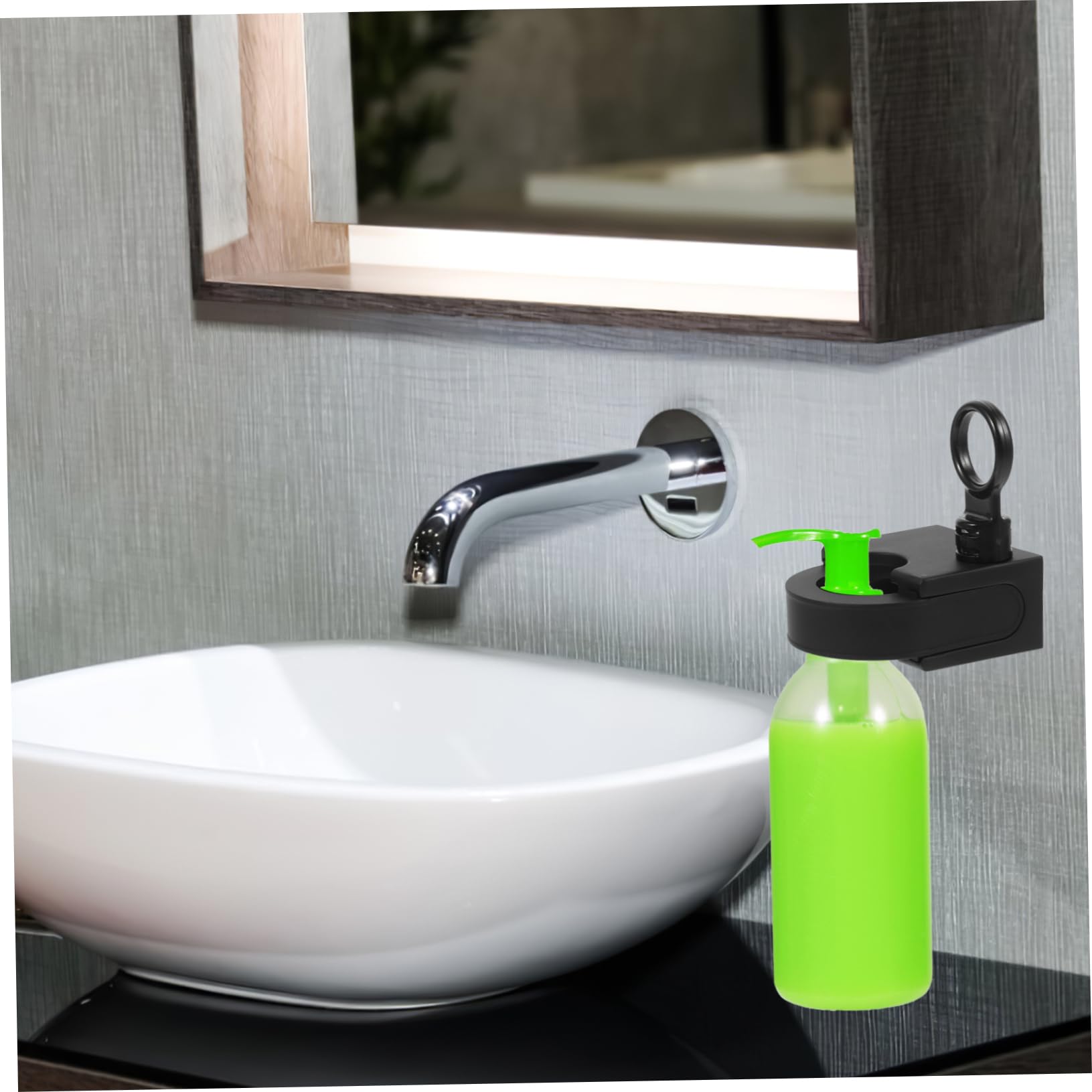 FONDOTIN Wall-Mounted Shampoo Holder Rack Bathroom Storage Dispenser Space-Saving Design for Shower Gel Hand Wash More Water-Resistant Soap Holder for Home