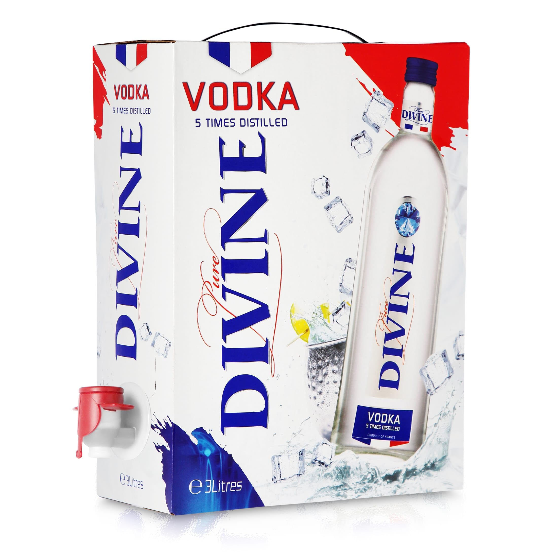 Bag-in-Box - Vodka Pure Divine 3 L. - Spirituosen - Wodka (4x 3L)