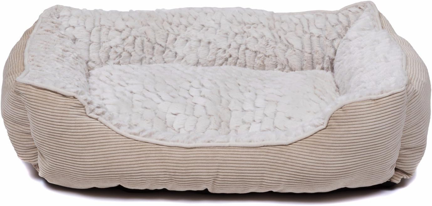 Murphy&Roxy Creative Pet Group CPG4001L Large Dog Bed Beige/Beige Hairy Plush, 30 x 24