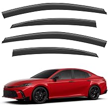 Outside Mount Rain Guard Compatible with Toyota Camry 2025 2026 Window Visor Window Wind Deflector Shield Cover Vent Visor with 304 Stainless Steel Trim