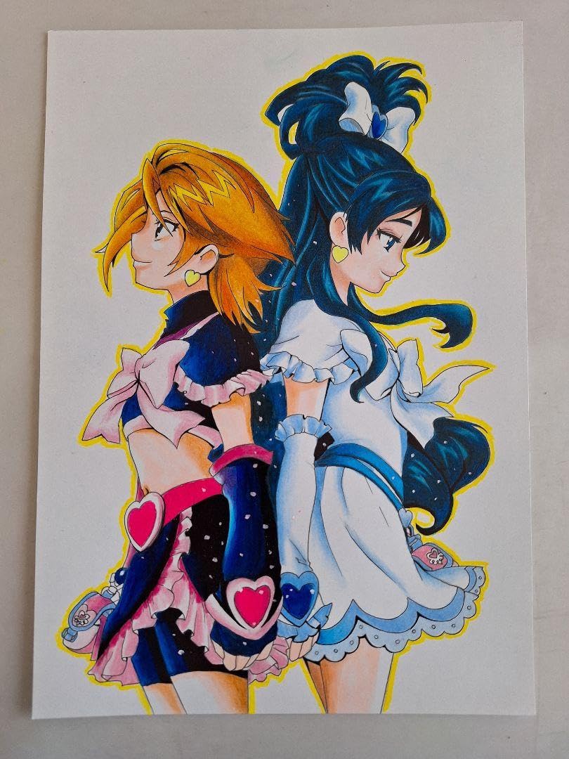 Amazon.co.jp: 2人はプリキュア 色鉛筆イラスト A4サイズ : 文房具