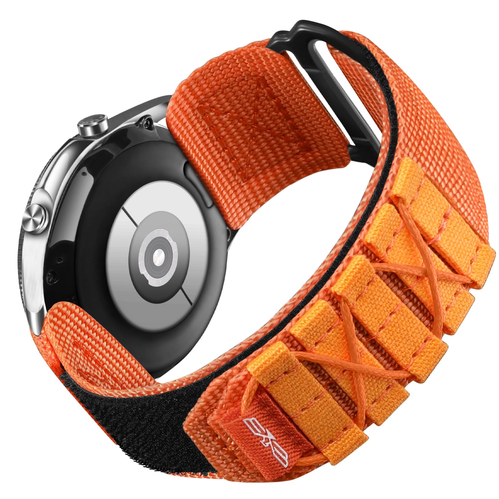 Bandletic 22mm Correa Compatible con Samsung Galaxy Watch 3 45mm - Galaxy Watch 46mm/Gear S3 Frontier/Classic, Nylon Deportiva Correa para Huawei GT4 46mm/GT3/GT2 46mm para Mujeres Hombres, S/Naranja